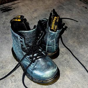 Metallic toddler doc martins